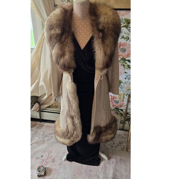 FantasticRajac Fur TrimLeather Trench Coat